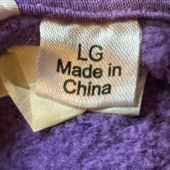 Beetlejuice It's Showtime Graphic Hoodie Purple Faded Colorblock Pullover Large - Picture 8 of 10